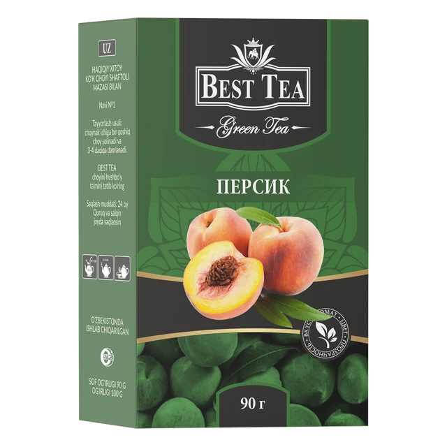 BEST TEA — Зелёный чай с ароматом персика, 90 г
