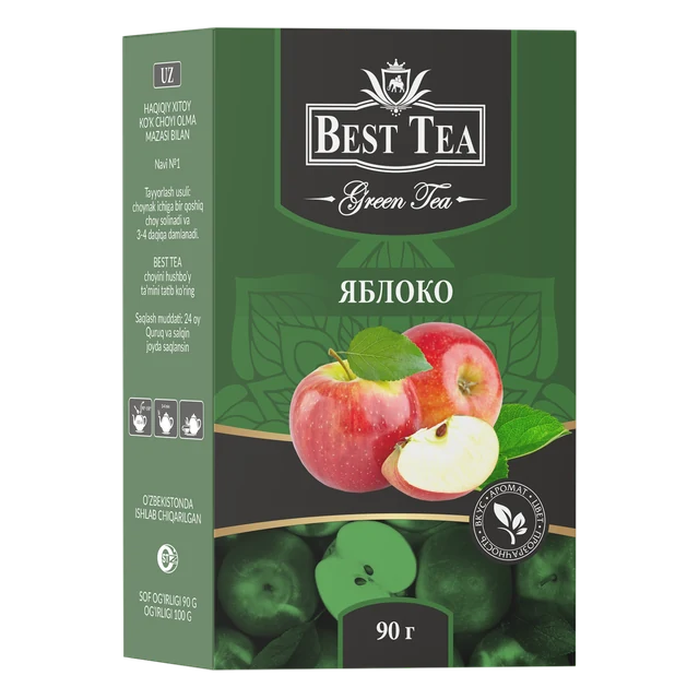 BEST TEA — Зелёный чай с ароматом яблока, 90 г