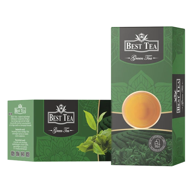 BEST TEA — Зелёный чай, 25 фильтр-пакетов × 1,5 г