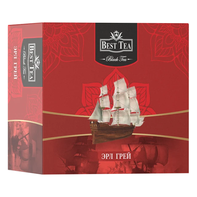 BEST TEA — Чёрный чай «Эрл Грей», 100 фильтр-пакетов × 1,5 г