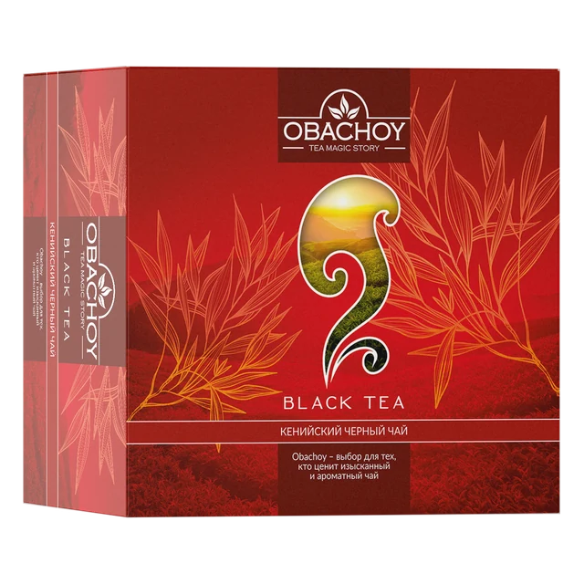 OBACHOY — Чёрный чай, 100 фильтр-пакетов × 2 г